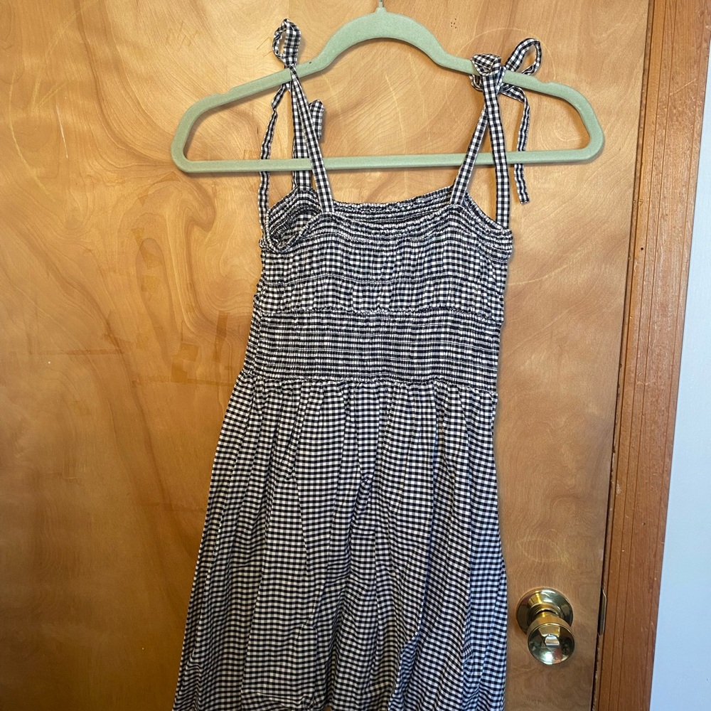 Black and white gingham dress